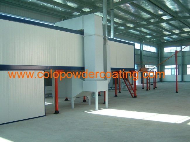 Automatic conveyor powder coating equipment with powder coating oven