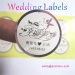 Round Matt Gold Wedding Stickers