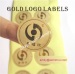 Round Transparent Labels Embossed With Color Gold Papers