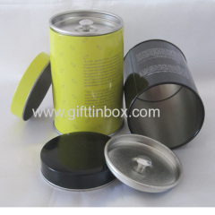 Round Coffee Tin Box