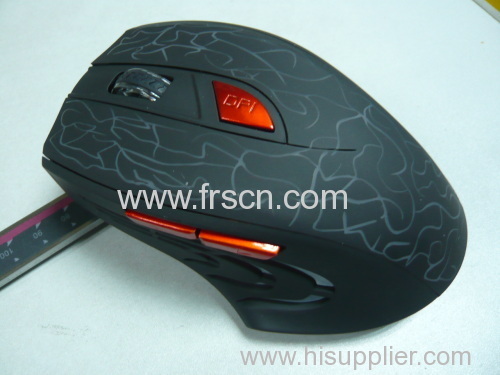 3200DPI ergonomic big size 7D optical gaming mouse with fire key/six color breathing LED
