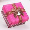 Complex Paper / MDF Recycled Gift Packaging Boxes With Red Ribbon , Varnishing