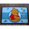 Custom Printed Rubber Flooring Mat With Flocking Fabric 18*30*3mm