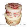 Round 157gm Copper Paper / Cardboard Jewellery Packaging Boxes CMYK / Customized Color