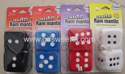 Dice hanging car air freshener