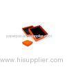 Promotional Small Art Paper Orange Jewellery Packaging Boxes For Gift , Moisture Proof