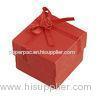 Corrugated Cardboard Red Jewellery Packaging Boxes Matt / Gloss Lamination , 3 X 3 X 3 Gift Box