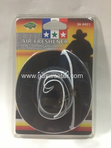 Hat hanging car air freshener