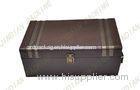 Fancy Red Wine Packaging Boxes, Personalized Pu Leather Two Bottle Wine Box