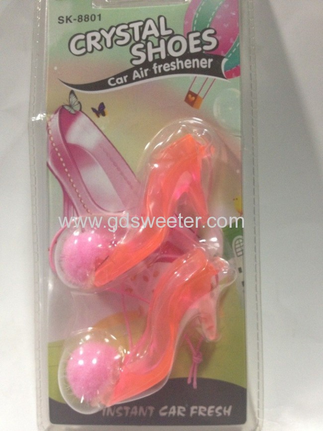 crystal shoes car hanging air freshener