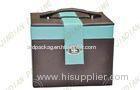 2 Layers Brown Leather Jewelry Boxes , Cosmetic Jewelry Storage Cardboard Boxes