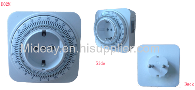 Mechanical daily timer with Germany plug and socket 