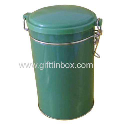 Coffee tin box with plastic cover 