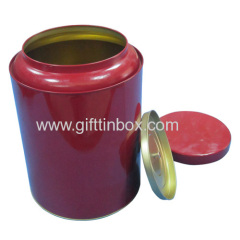 Large volume round tea tin box