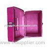 Art Paper / Embossed Paper / Cardboard Pink Wooden Storage Boxes For Sundries , 4c / Pantone / CMYK