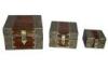 MDF + Faux Leather Surface Wooden Storage Boxes , Decorative Jewelry Box / Collect Box