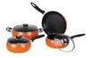 Belly-Shaped 15pcs Nonstick Cookware Set With Silicon Handle