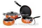 Belly-Shaped 15pcs Nonstick Cookware Set With Silicon Handle