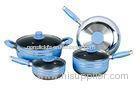 7Pcs Half Polished Nonstick Cookware Set , Aluminum Pen Set