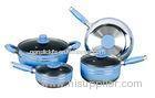 7Pcs Half Polished Nonstick Cookware Set , Aluminum Pen Set