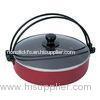 Aluminum Nonstick Stamped Hot Pot With Lid , Induction Bottom