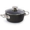 22CM Forged Nonstick Sauce Pan With S/S Handle , Glass Lid