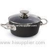 22CM Forged Nonstick Sauce Pan With S/S Handle , Glass Lid