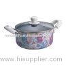 Allover Printing Non Stick Sauce Pot , 24cm Bakelite Handle