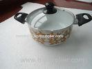 22cm Aluminum Non Stick Ceramic Coating Sauce Pot With Silk Painting