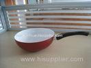 30cm Red Ceramic Coating Induction Wok Pan , Nonstick Stamped Woks