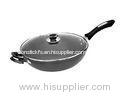 30cm Nonstick Stamped Wok Pan With Side Handle , Ceramic Coating