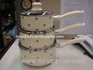 Cream Aluminum Non Stick Milk Pan Set , 16 cm Ceramic Milk Pot