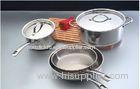 28CM 3 Layers Stainless Steel Cooking Pans With SS Flat Cover
