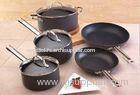 Black Stainless Steel Cooking Pans , Nonstick Stamped Fry Pan