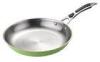 Green 24CM Stainless Steel Frying Pan Cookware , Ceramic Coating