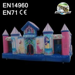 Princess Inflatable Castle Combo Slide