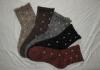 Colorful Knitted Acrylic / Polyester Diamond Jacquard Ladies Socks For Winter