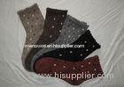 Colorful Knitted Acrylic / Polyester Diamond Jacquard Ladies Socks For Winter