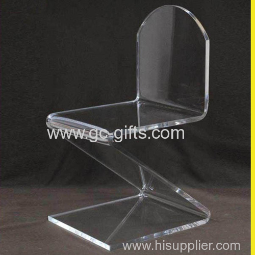 Z shape transparent acrylic chair