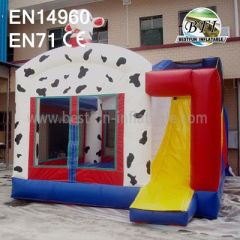 Inflatable Cow Club Bounce House with Slide