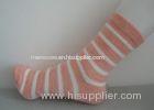 Warm Fashion Striped Wool Socks , Sport Wool Crew Socks With EU Size 35 - 48