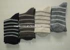 Thin Mens Striped Pattern Merino Wool Sock , 3 - 14 UK Size for Kids