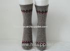 Hand Knitted Cotton Angora Wool Socks , Mens Thermal Socks for Outdoor