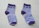 Warmly Purple 108N Cotton Baby Socks , Kids Winter Socks with Knitted Pattern