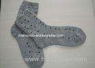 Men's Breathable Grey Terry-loop Socks 120N With Dots Pattern For Winter