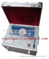LCD display Insulating Oil analyzer meets IEC156, fully automatic output voltage 0-80kV, portable, easy to use