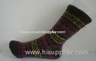 Custom Winter Ladies Cashmere Socks , Terry-loop Socks With Argyle Logo for Sports