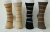 Luxury Bilateral Cashmere + Spandex Custom Sports Striped Socks for Women