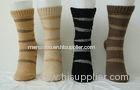 Luxury Bilateral Cashmere + Spandex Custom Sports Striped Socks for Women