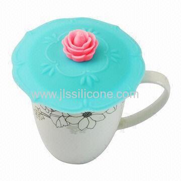 New Arrival Silicone Cup Lid with Flower Design 
